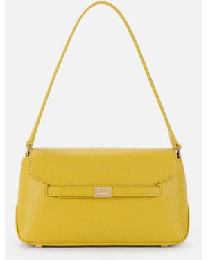 Elisabetta Franchi Shoulder Bag With Logo Plaque - Yellow