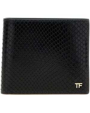Tom Ford Snake Print -portemonnee - Zwart
