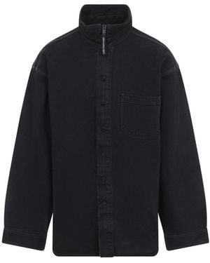 Balenciaga Zip Up Shirt - Blau