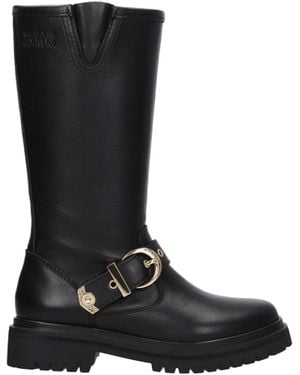 Versace Jeans Couture Stivali Donna Pelle Nero - Black
