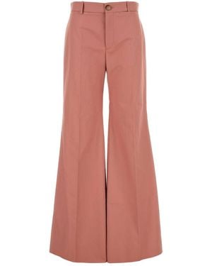 Chloé Dark Pink Cotton Palazzo Pant