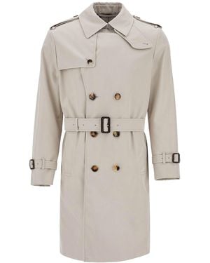 Burberry Light Beige Polyester und Baumwollgrabenschicht mit verstellbarem Gürtel - Natur