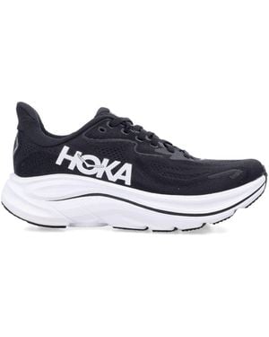 Hoka One One Breathable Mesh Trainers With Cushioned Rubber Sole - Blue