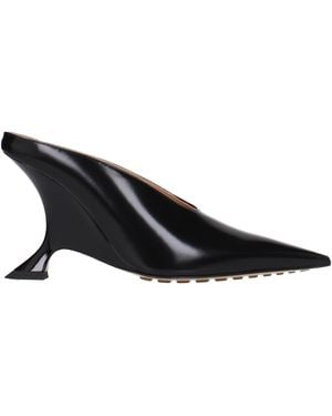 Bottega Veneta Rocket Patent Leather Mules - Black