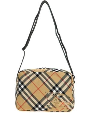 Burberry 'check' Crossbody Bag - Metallic