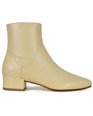 Francesco Russo Leather Ankle Boots - White