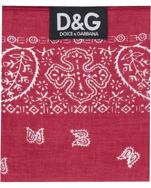 Dolce & Gabbana Écharpe carrée à imprimé cachemire Dolce&Gabbana - Rouge