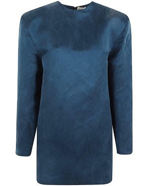 Saint Laurent Round Neck Long Sleeves - Blue