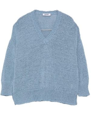 Base London Cotton Blend Jumper - Blue
