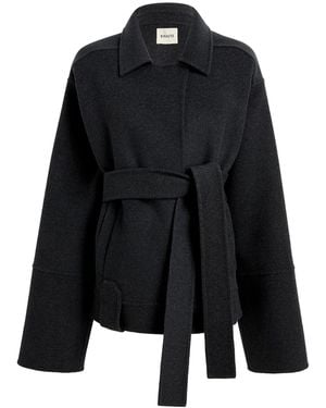 KHAITE Alder Belted Wool Jacket - Black
