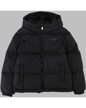 Off-White c/o Virgil Abloh Kids Arrow Monogram Short Puffer Jacket - Black