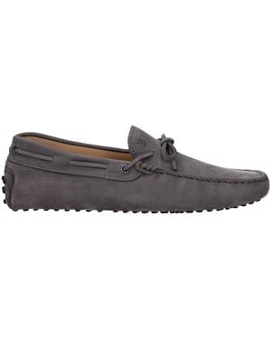 Tod's Suede Moccasins/Stone - Grey