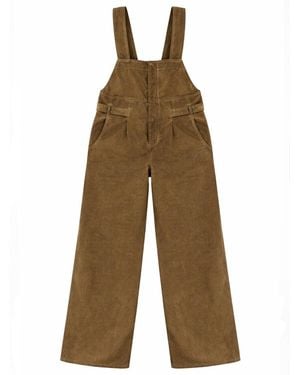 Uma Wang Cotton Panda Dungarees - Natural