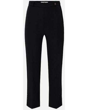 Elisabetta Franchi Logo Charm Trousers - Black