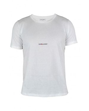 Saint Laurent T -Shirt Rive Gauche - Weiß