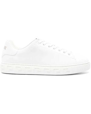 Versace Sneakers Mit Greca-Muster - Weiß