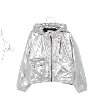 IRO Hoodie Im Metallic-Look - Weiß