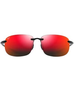 Maui Jim Gafas De Sol Ho'okipa Xlarge Mj0456 S 005 Negro/Hawaii Lava Unisex Polarizado - Rojo