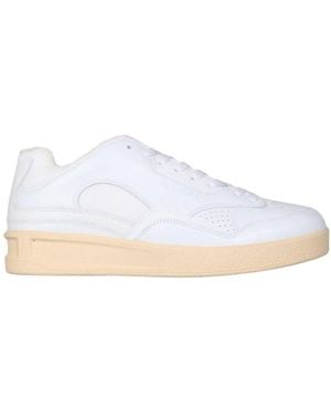 Jil Sander Leather Sneakers - White