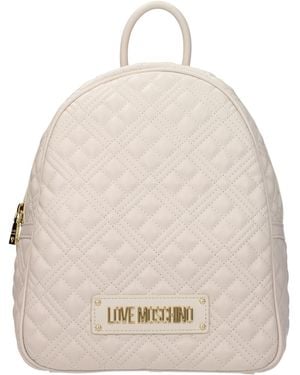 Love Moschino Zaini E Marsupi Donna Poliuretano/Avorio - Natural