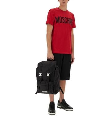 Moschino Bermuda With Logo - Red