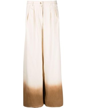 Alanui Helle Farbtöne Denim -Baumwolljeans - Natur