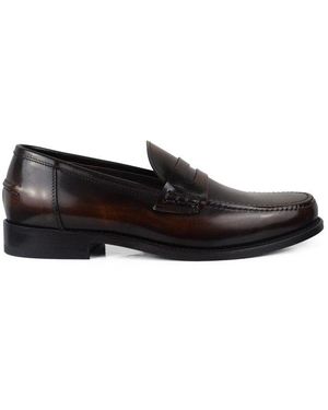 ALBERTO Zapatos de mocasines de cuero de - Negro
