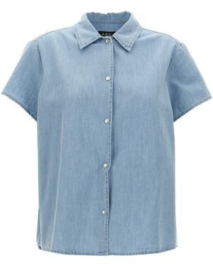 A.P.C. Chemisette Marina Camicie Celeste-Donna - Blu