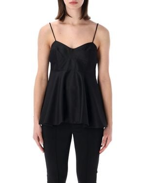 Rohe Draped Silk Satin Shirt - Black