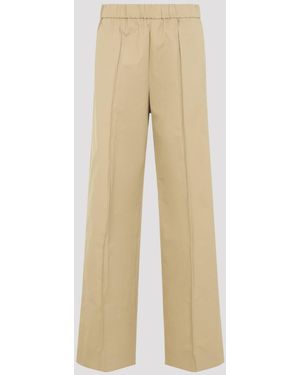 Jil Sander Broeken ,Katoen Track Inspired Relaxed Pants - Naturel
