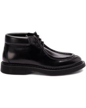 Saint Laurent Arno Lace-Up Ankle Boots - Black