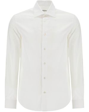 Vincenzo Di Ruggiero Slim Fit Twill Shirt For - White