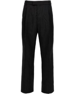 McQueen Gabardine Wool Trousers - Black