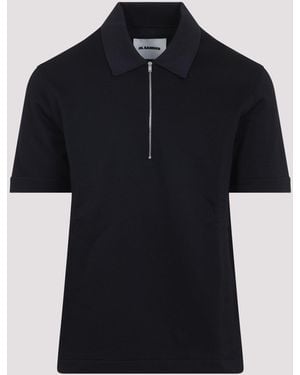 Jil Sander Knitted Collar Polo - Black