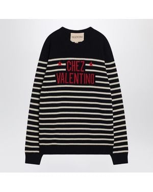 Valentino Sweater With Jacquard Pattern Chez - Black