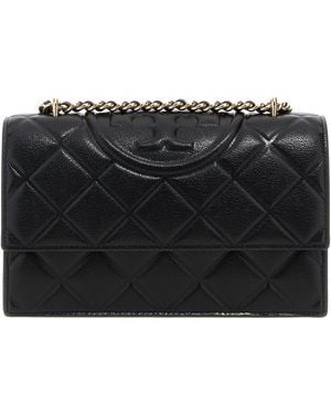 Tory Burch 'Fleming Cabvertibile' kleiner Umhängetasche - Schwarz