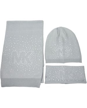 Michael Kors Gift Idea Scarf, Hat And Headband Acrylic - Gray