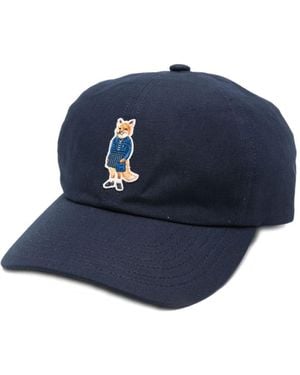 Maison Kitsuné Maison Kitsune 'Dressed Fox Cotton Baseball Cap - Blu