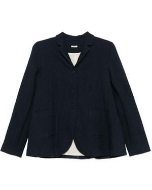 Apuntob Wool And Cotton Blend Jacket - Blue