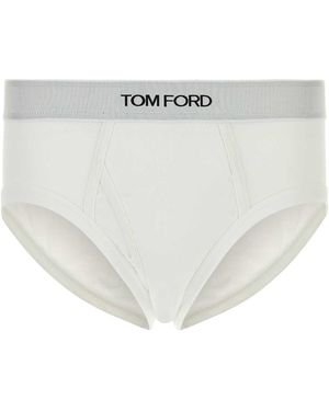 Tom Ford Stretch Cotton Brief - White