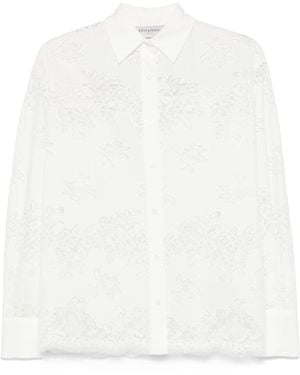 ERMANNO FIRENZE Embroidered Lace Shirt - White