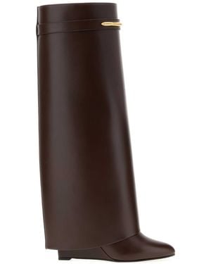 Givenchy Chocolate Leather Shark Boots - Brown