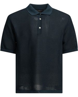 Beams Plus Poloshirt Met Knopen Gemaakt Van Washi-garen - Zwart