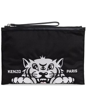 KENZO Pochette Nera Con Ricame Tigre - Nero
