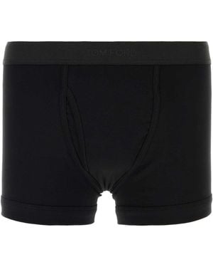 Tom Ford Stretch Cotton Boxer - Black