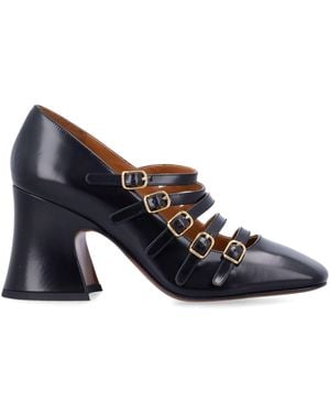 Chloé Flache Schuhe Schwarz - Blau