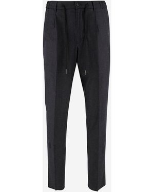 Tagliatore Stretch Wool Pants - Blue
