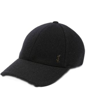 Saint Laurent Logo Baseball Cap - Black