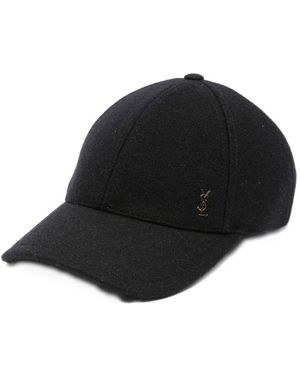 Saint Laurent Logo Baseballkappe - Schwarz