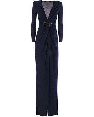 Elisabetta Franchi Abito Da Tappeto Rosso - Blu